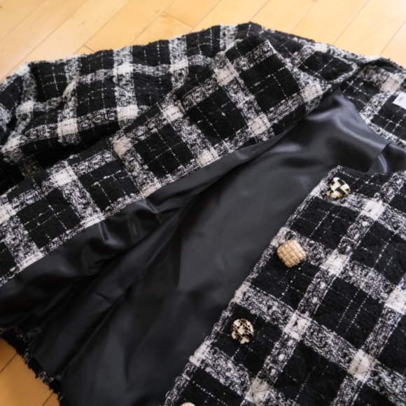Mango  Check Tweed Jacket in XL - Picture 5 of 14